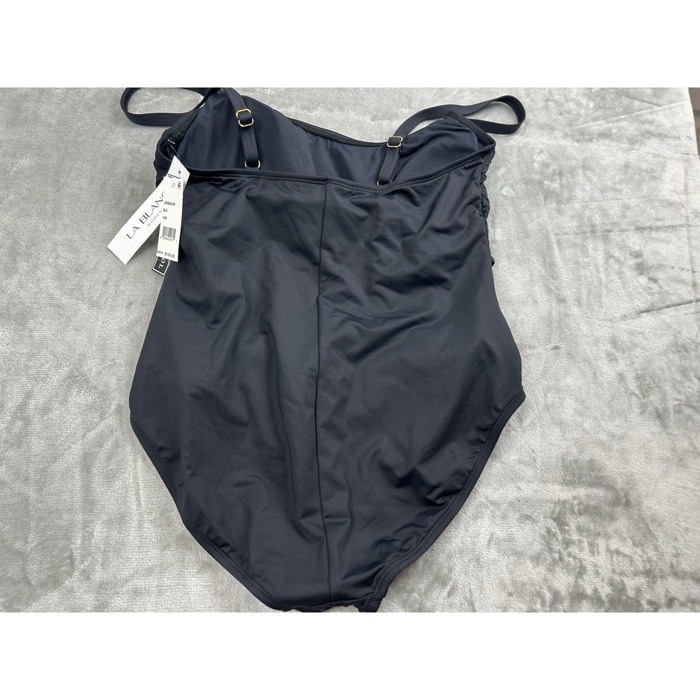 NWT La Blanca Swimsuit Womens 16W black one piece adjustable straps MSRP  $109 - Picture 10 of 12